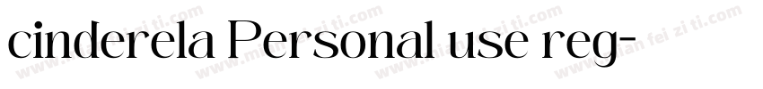 cinderela Personal use reg字体转换